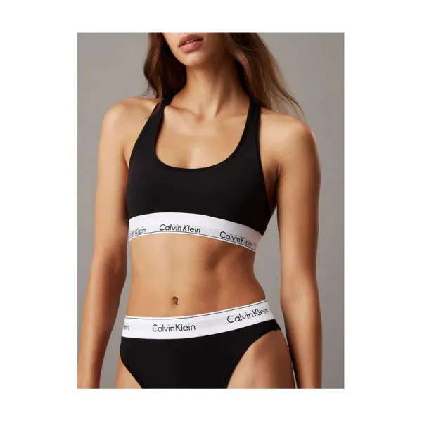 Dámske nohavičky CALVIN KLEIN HIGH LEG TANGA-Black