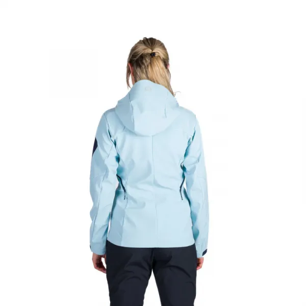 Dámska turistická softshellová bunda NORTHFINDER ANGIE-368skyblue