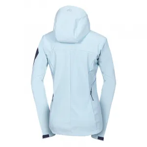 Dámska turistická softshellová bunda NORTHFINDER ANGIE-368skyblue