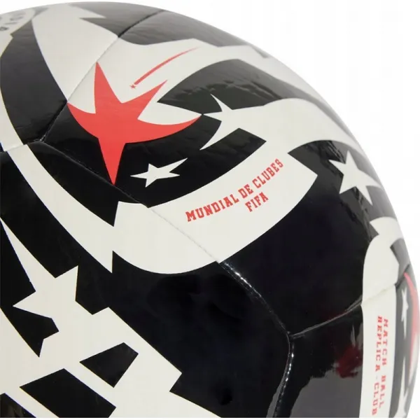 Futbalová lopta ADIDAS FCWC CLB WHITE BLACK LUCRED