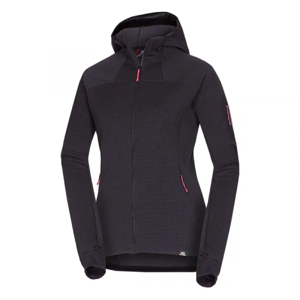 Dámska turistická mikina so zipsom NORTHFINDER MARCELLA-411greyblack