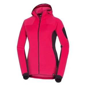 Dámska turistická mikina so zipsom NORTHFINDER MARCELLA-577cherryblack