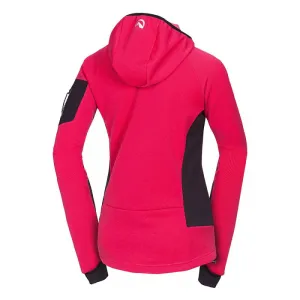 Dámska turistická mikina so zipsom NORTHFINDER MARCELLA-577cherryblack