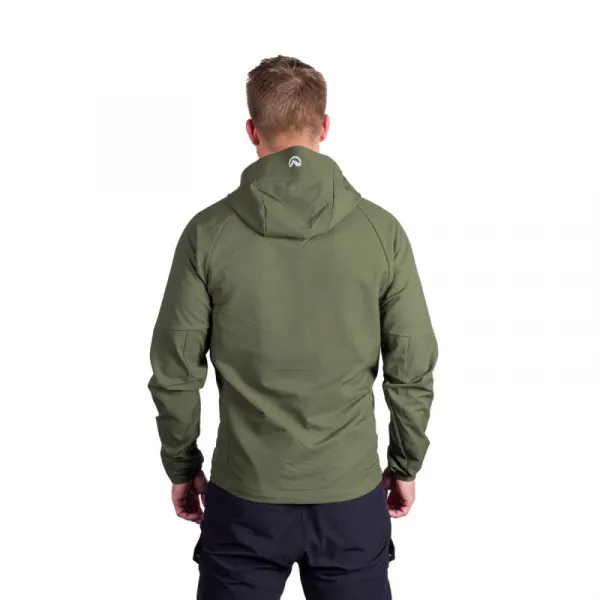 Pánska turistická softshellová bunda NORTHFINDER EWALD-300darkgreen