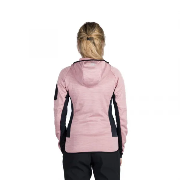 Dámska turistická mikina so zipsom NORTHFINDER COLEEN-521roseblack