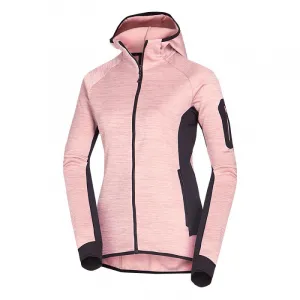 Dámska turistická mikina so zipsom NORTHFINDER COLEEN-521roseblack
