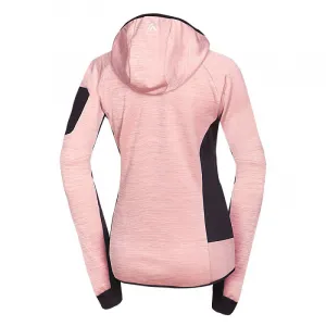 Dámska turistická mikina so zipsom NORTHFINDER COLEEN-521roseblack