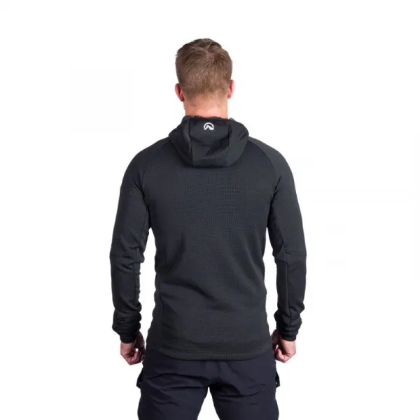 Pánska turistická mikina so zipsom NORTHFINDER EGON 411greyblack