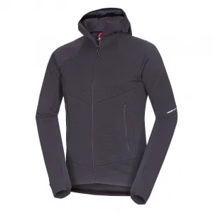 Pánska turistická mikina so zipsom NORTHFINDER EGON 411greyblack