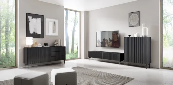 ArtLas TV stolík POLY 195 4D | čierna