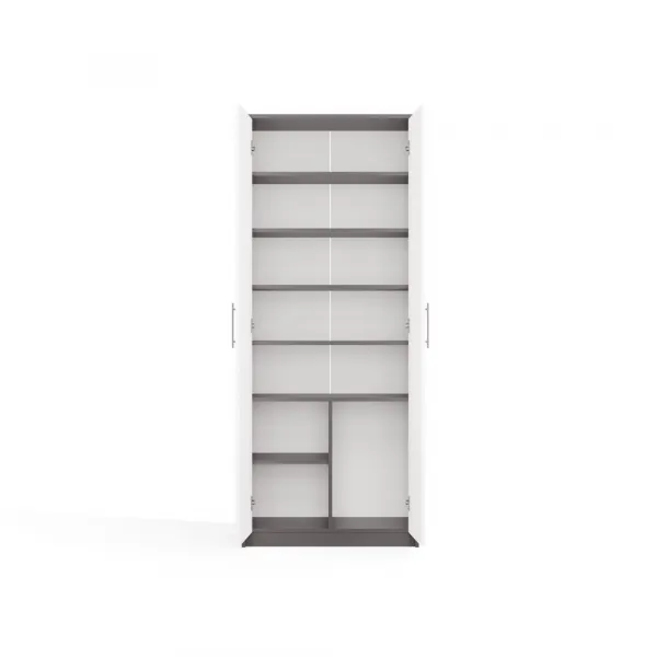 TP Living Kancelársky regál OLIV 2D antracit/biela