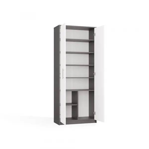 TP Living Kancelársky regál OLIV 2D antracit/biela