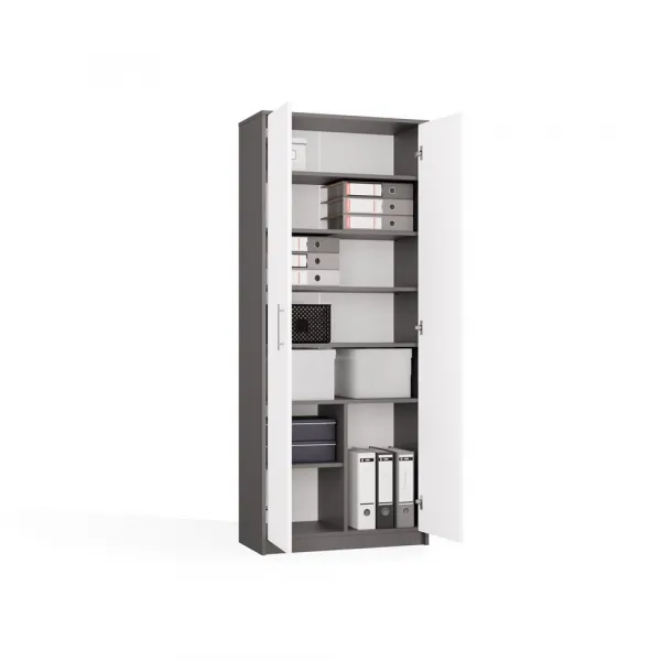 TP Living Kancelársky regál OLIV 2D antracit/biela