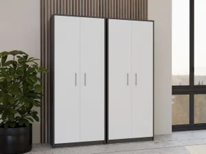 TP Living Kancelársky regál OLIV 2D antracit/biela