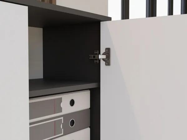 TP Living Kancelársky regál OLIV 2D antracit/biela