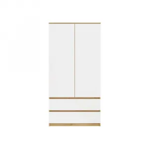 TP Living Šatníková skriňa MALWA I 90 cm dub artisan/biela