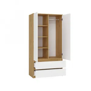 TP Living Šatníková skriňa MALWA I 90 cm dub artisan/biela