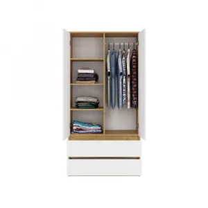 TP Living Šatníková skriňa MALWA I 90 cm dub artisan/biela