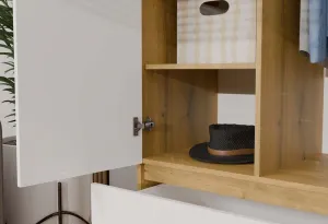 TP Living Šatníková skriňa MALWA I 90 cm dub artisan/biela
