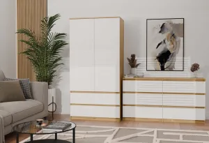 TP Living Šatníková skriňa MALWA I 90 cm dub artisan/biela