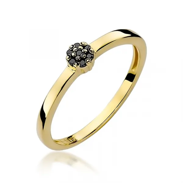 Blink-Blink Prsteň z bieleho zlata s čiernymi diamantami 0.04 ct1678BcDB