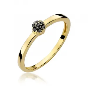 Blink-Blink Prsteň z bieleho zlata s čiernymi diamantami 0.04 ct1678BcDB