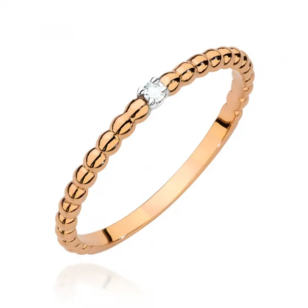 Blink-Blink Zlatý prsteň s diamantom 0.02 ct1192BDB