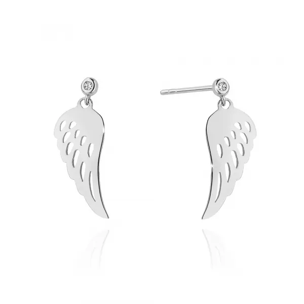 Blink-Blink Napichovacie náušnice ANJELSKE KRÍDLA s diamantami 0.03 ct3123ZDB
