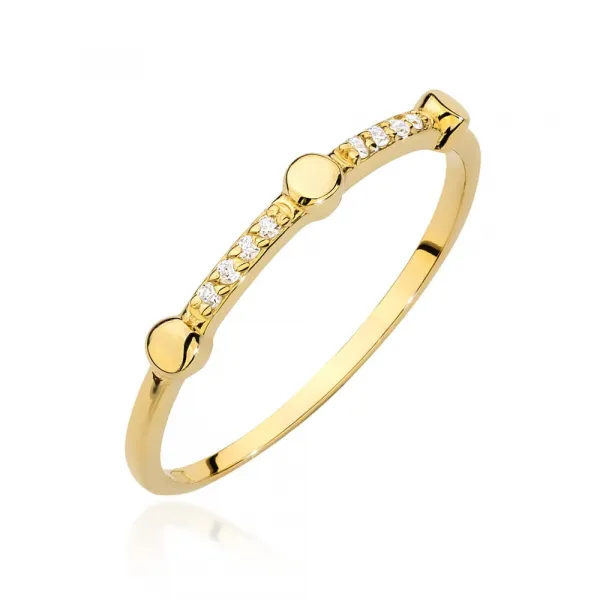 Blink-Blink Zlatý prsteň z bieleho zlata s diamantami 0.04 ct1695BDB