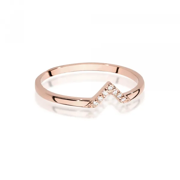 Blink-Blink Prsteň z ružového zlata s diamantami 0.04 ct1668RDB