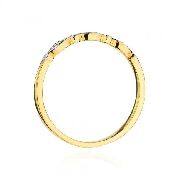 Blink-Blink Zlatý prsteň zo žltého zlata s diamantami 0.05 ct1676ZDB