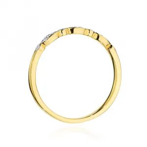 Blink-Blink Zlatý prsteň zo žltého zlata s diamantami 0.05 ct1676ZDB