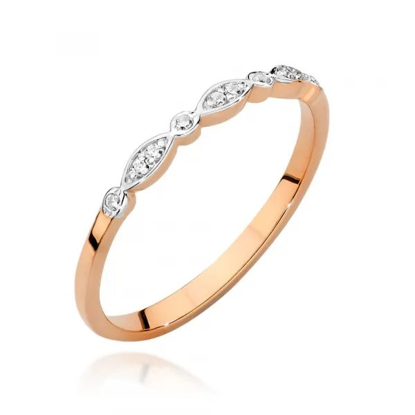 Blink-Blink Zlatý prsteň zo žltého zlata s diamantami 0.05 ct1676ZDB