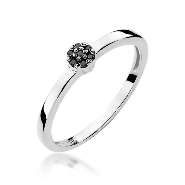 Blink-Blink Prsteň zo žltého zlata s čiernymi diamantami 0.04 ct1678ZcDB