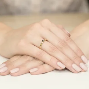 Blink-Blink Prsteň z bieleho zlata s čiernymi diamantami 0.04 ct1678BcDB