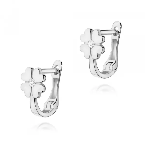 Blink-Blink Diamantové náušnice ŠTVORLÍSTOK 0.06 ct3344ZDB