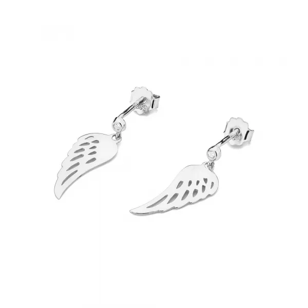Blink-Blink Napichovacie náušnice ANJELSKE KRÍDLA s diamantami 0.03 ct3123ZDB