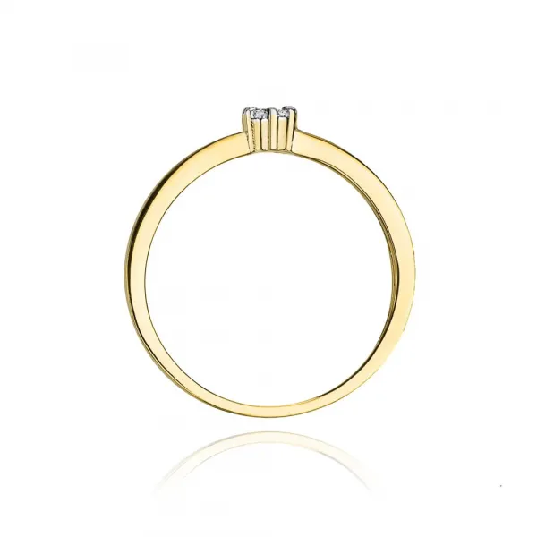 Blink-Blink Prsteň zo žltého zlata s diamantami 0.04 ct1678ZDB