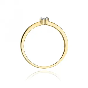 Blink-Blink Prsteň zo žltého zlata s diamantami 0.04 ct1678ZDB