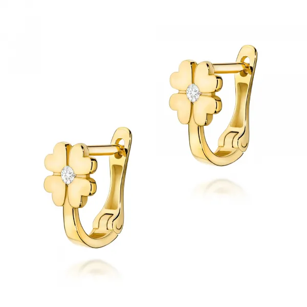 Blink-Blink Diamantové náušnice ŠTVORLÍSTOK 0.06 ct3344BDB