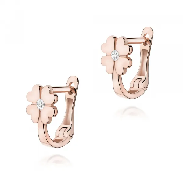 Blink-Blink Diamantové náušnice ŠTVORLÍSTOK 0.06 ct3344BDB