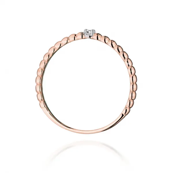 Blink-Blink Prsteň z ružového zlata s diamantom 0.02 ct1192RDB