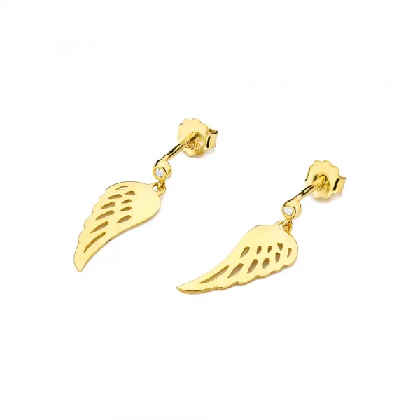 Blink-Blink Napichovacie náušnice ANJELSKE KRÍDLA s diamantami 0.03 ct3123BDB