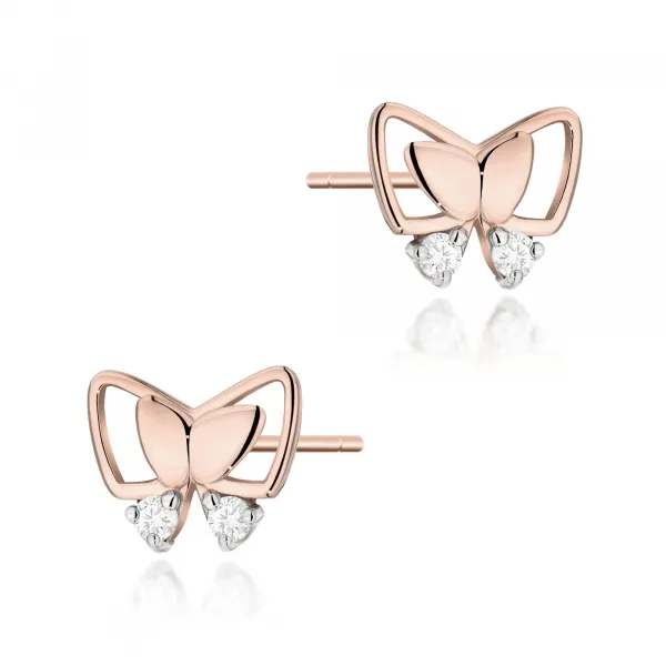 Blink-Blink Napichovacie náušnice MAŠLIČKY s diamantami 0.08 ct3129ZDB