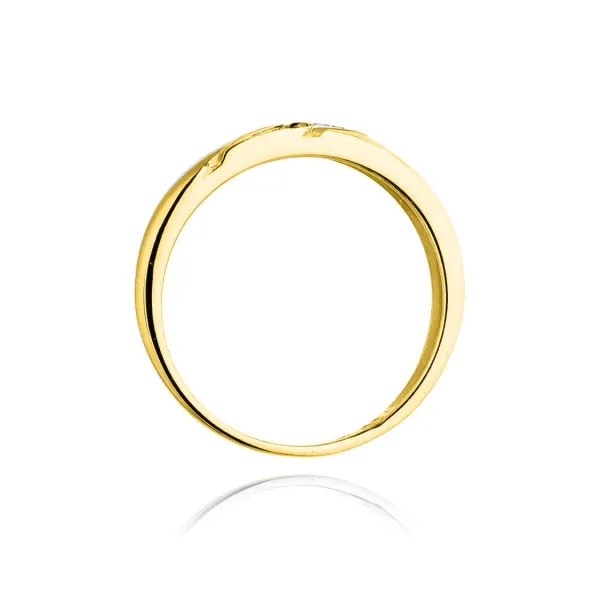 Blink-Blink Prsteň zo žltého zlata s čiernymi diamantami 0.02 ct1689ZcDB