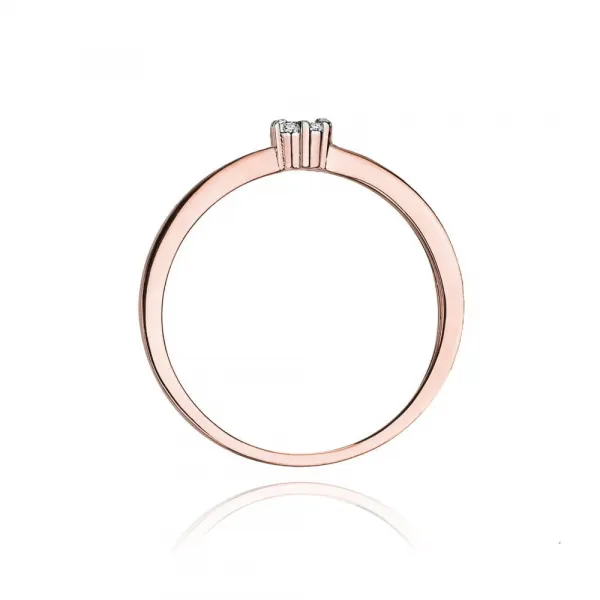 Blink-Blink Prsteň z ružového zlata s diamantami 0.04 ct1678RDB
