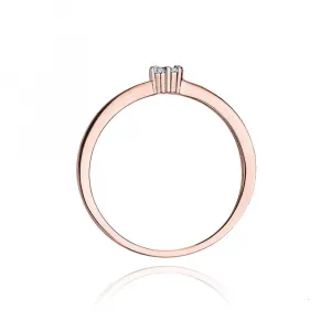 Blink-Blink Prsteň z ružového zlata s diamantami 0.04 ct1678RDB