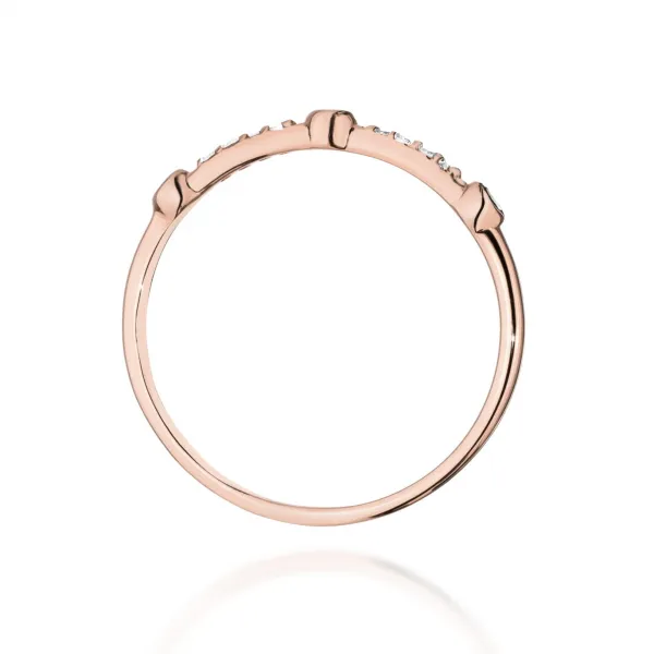 Blink-Blink Zlatý prsteň z ružového zlata s diamantami 0.04 ct1695RDB