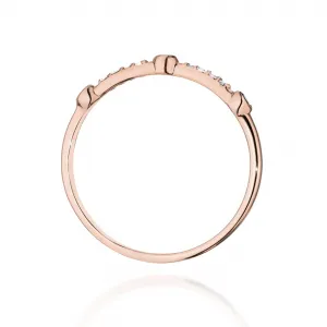 Blink-Blink Zlatý prsteň z ružového zlata s diamantami 0.04 ct1695RDB