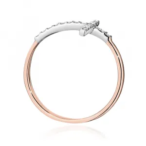 Blink-Blink Zlatý prsteň s Krížikom s diamantami 0.09 ct1685RDB